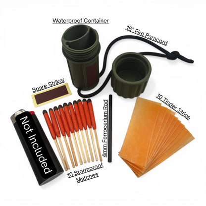 Pre-Made Waterproof Fire Starter Kit