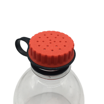 Ultralight Threaded Bottle Shower with Lanyard Hygiene Topper for Hiking, Backpacking, Bushcraft, Survival