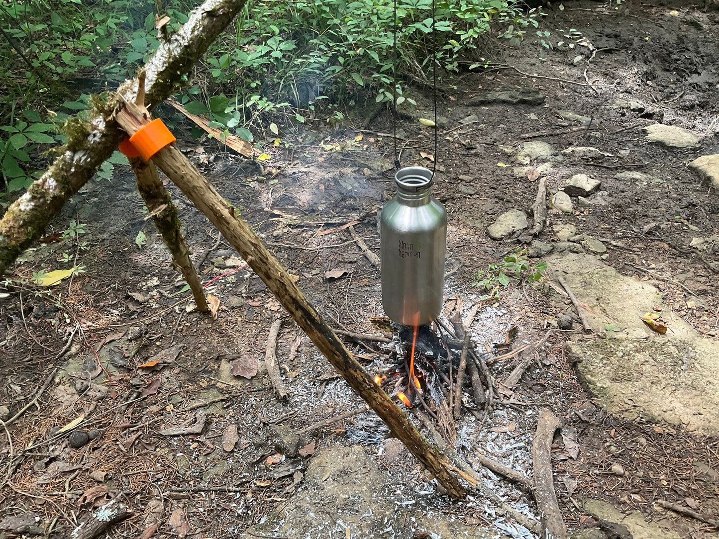 Easy Stick Support Setup for Survival Shelter, Fire Hanger, and More - Lighten Up Outdoors