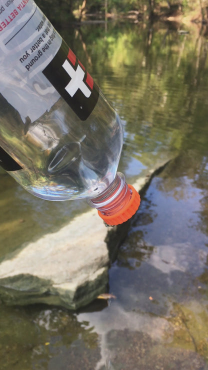 Ultralight Threaded Bottle Shower Hygiene Topper for Hiking, Backpacking, Bushcraft, Survival